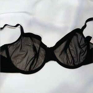 Auden 40 C Unlined Demi Coverage Mesh Underwire Bra